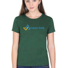 Load image into Gallery viewer, Canara Bank T-Shirt for Women-Dark Green-Ektarfa.online
