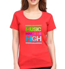 Load image into Gallery viewer, Music T-Shirt for Women-Red-Ektarfa.online

