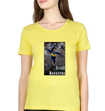 Load image into Gallery viewer, Diego Maradona T-Shirt for Women-Yellow-Ektarfa.online
