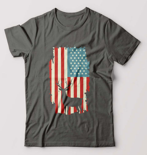 Deer T-Shirt for Men-Charcoal-Ektarfa.online