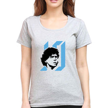 Load image into Gallery viewer, Diego Maradona T-Shirt for Women-Grey Melange-Ektarfa.online
