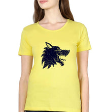 Load image into Gallery viewer, Wolf T-Shirt for Women-Yellow-Ektarfa.online
