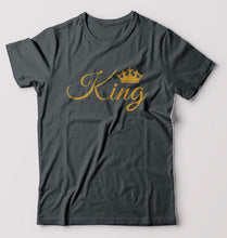 Load image into Gallery viewer, King T-Shirt for Men-Steel grey-Ektarfa.online
