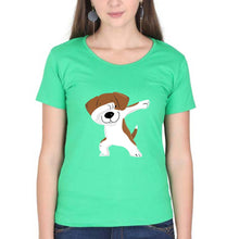 Load image into Gallery viewer, Dab Dog T-Shirt for Women-flag green-Ektarfa.online
