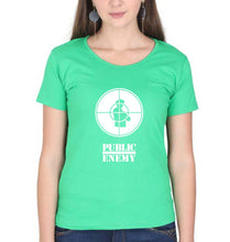 Load image into Gallery viewer, Public Enemy T-Shirt for Women-flag green-Ektarfa.online
