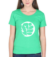 Load image into Gallery viewer, Hulk Superhero T-Shirt for Women-flag green-Ektarfa.online
