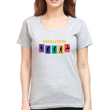 Load image into Gallery viewer, Evolution Football T-Shirt for Women-Grey Melange-Ektarfa.online
