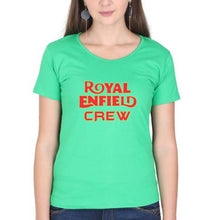 Load image into Gallery viewer, Royal Enfield Crew T-Shirt for Women-flag green-Ektarfa.online
