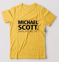 Load image into Gallery viewer, Michael Scott T-Shirt for Men-Golden Yellow-Ektarfa.online
