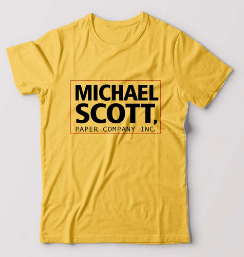 Michael Scott T-Shirt for Men-Golden Yellow-Ektarfa.online