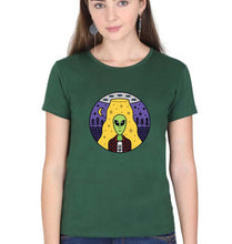 Load image into Gallery viewer, Alien T-Shirt for Women-Dark Green-Ektarfa.online
