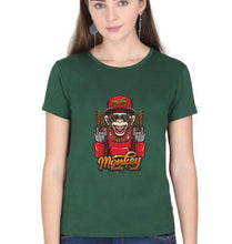 Load image into Gallery viewer, Hip Hop Monkey T-Shirt for Women-Dark Green-Ektarfa.online
