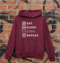 Load image into Gallery viewer, Eat Sleep Code Repeat Unisex Hoodie for Men/Women-Maroon-Ektarfa.online
