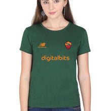 Load image into Gallery viewer, A.S. Roma 2021-22 T-Shirt for Women-Dark Green-Ektarfa.online
