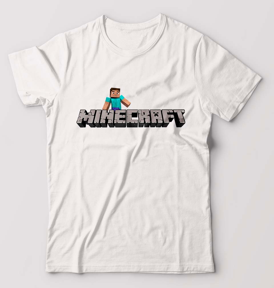 Minecraft T-Shirt for Men-White-Ektarfa.online