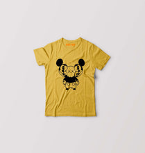Load image into Gallery viewer, Kaws Mickey Kids T-Shirt for Boy/Girl-Golden Yellow-Ektarfa.online
