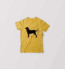 Load image into Gallery viewer, Black Dog Kids T-Shirt for Boy/Girl-Golden Yellow-Ektarfa.online

