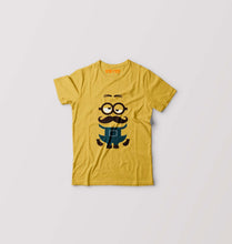 Load image into Gallery viewer, Minion Mustache Kids T-Shirt for Boy/Girl-Golden Yellow-Ektarfa.online
