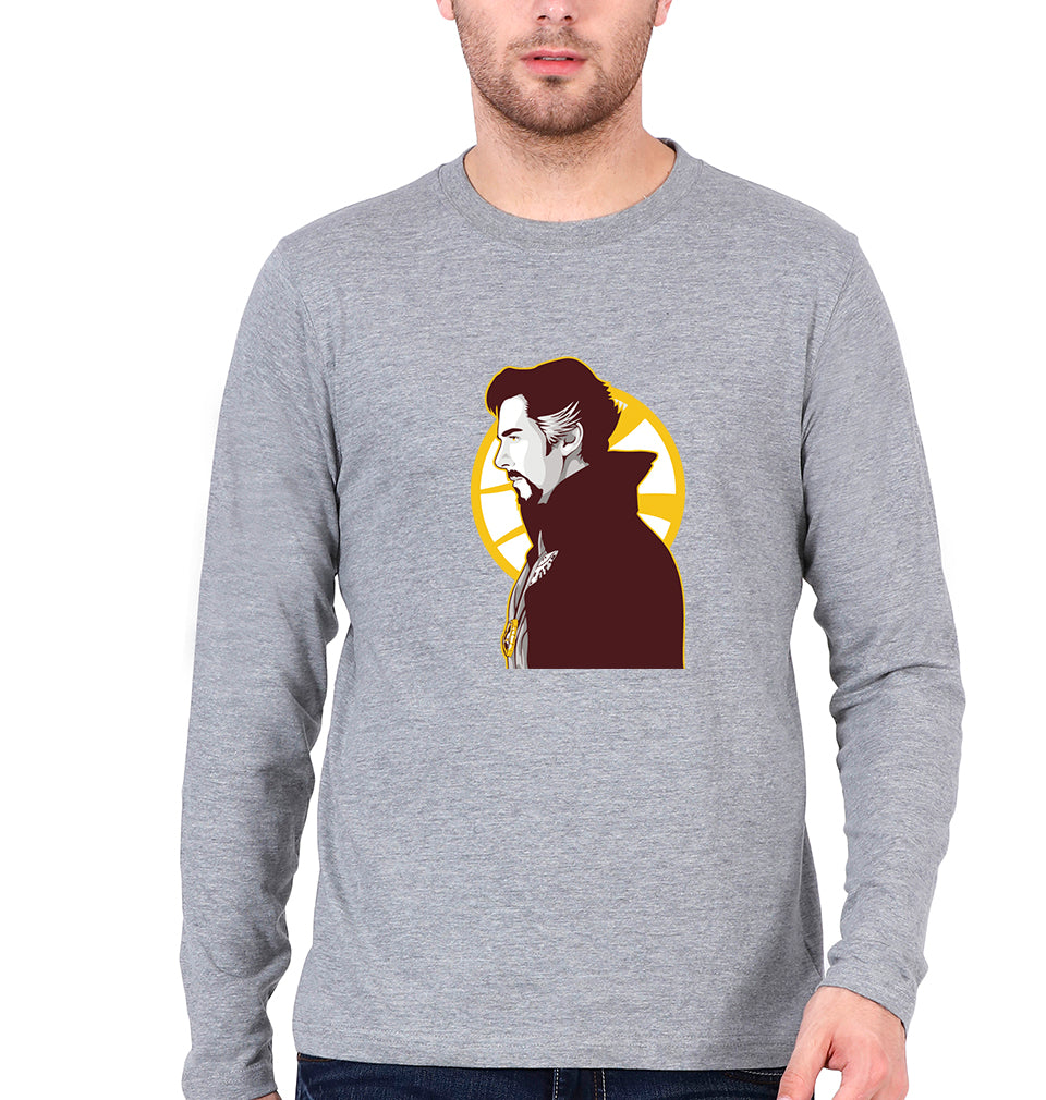 Doctor Strange Superhero Full Sleeves T-Shirt for Men-Grey Melange-Ektarfa.online