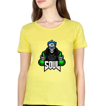 Load image into Gallery viewer, Battlegrounds Mobile India (BGMI) T-Shirt for Women-Yellow-Ektarfa.online
