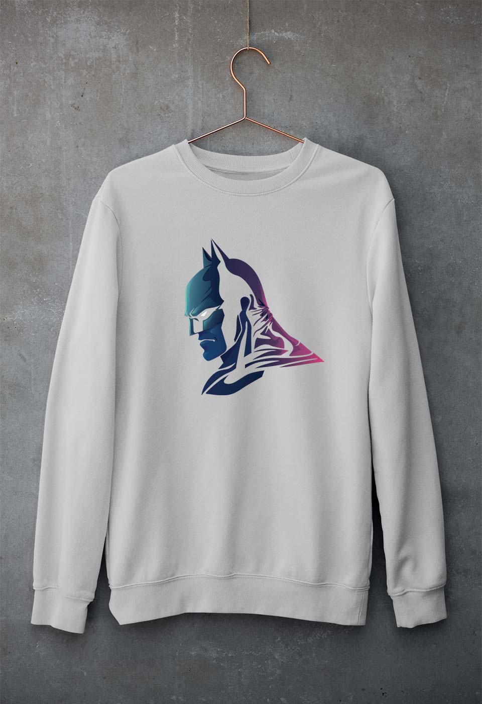 Batman Superhero Unisex Sweatshirt for Men/Women-Grey Melange-Ektarfa.online