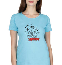 Load image into Gallery viewer, Peanuts Snoopy T-Shirt for Women-Light Blue-Ektarfa.online
