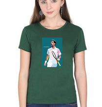 Load image into Gallery viewer, Novak Djokovic Tennis T-Shirt for Women-Dark Green-Ektarfa.online
