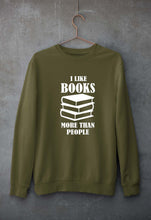 Load image into Gallery viewer, Like Books Unisex Sweatshirt for Men/Women-Olive Green-Ektarfa.online
