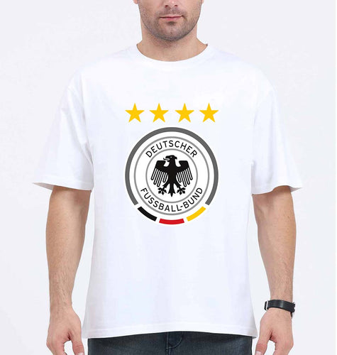 Germany Football Oversized T-Shirt for Men-White-Ektarfa.online
