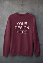 Load image into Gallery viewer, Customized-Custom-Personalized Unisex Sweatshirt for Men/Women-S(40 Inches)-Maroon-Ektarfa.co.in
