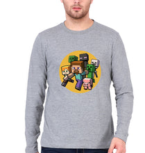 Load image into Gallery viewer, Minecraft Full Sleeves T-Shirt for Men-GREY-Ektarfa.online
