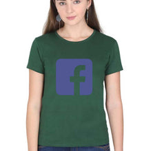Load image into Gallery viewer, Facebook T-Shirt for Women-Dark Green-Ektarfa.online
