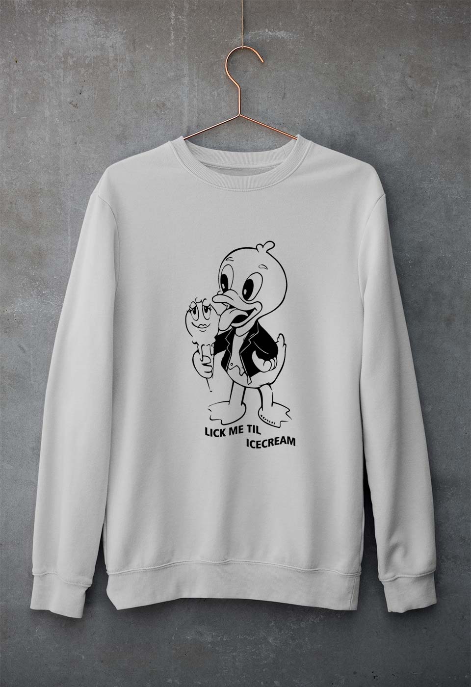 Domrebel Duck Unisex Sweatshirt for Men/Women-Grey Melange-Ektarfa.online