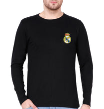 Load image into Gallery viewer, Real Madrid Logo Full Sleeves T-Shirt for Men-Black-Ektarfa.online
