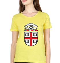 Load image into Gallery viewer, Brown University T-Shirt for Women-Yellow-Ektarfa.online
