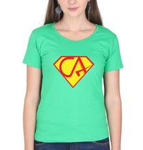 Load image into Gallery viewer, Chartered Accountants(CA) T-Shirt for Women-flag green-Ektarfa.online
