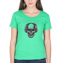 Load image into Gallery viewer, Skull T-Shirt for Women-flag green-Ektarfa.online
