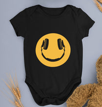 Load image into Gallery viewer, Emoji Headphone Music Kids Romper For Baby Boy/Girl-0-5 Months(18 Inches)-Black-Ektarfa.online
