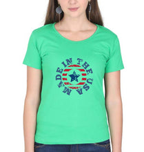 Load image into Gallery viewer, America T-Shirt for Women-Flag Green-Ektarfa.online
