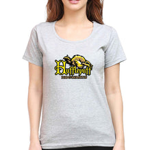 Load image into Gallery viewer, Hufflepuff Harry Potter T-Shirt for Women-Grey Melange-Ektarfa.online
