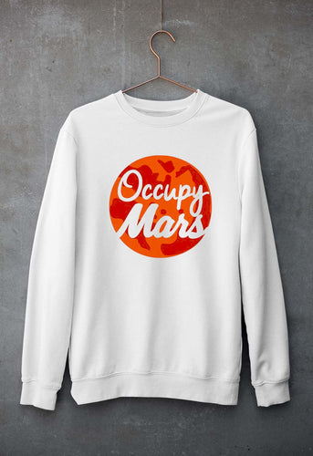 Occupy Mars Elon Musk Unisex Sweatshirt for Men/Women-White-Ektarfa.online