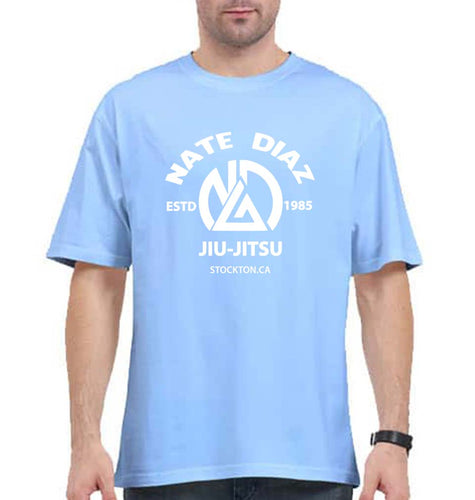 Nate Diaz UFC Oversized T-Shirt for Men-Baby Blue-Ektarfa.online