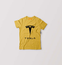 Load image into Gallery viewer, Tesla Kids T-Shirt for Boy/Girl-Yellow-Ektarfa.online
