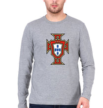 Load image into Gallery viewer, Portugal Football Full Sleeves T-Shirt for Men-Grey Melange-Ektarfa.online
