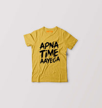 Load image into Gallery viewer, Apna Time Aayega Kids T-Shirt for Boy/Girl-Golden Yellow-Ektarfa.online
