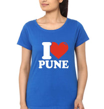 Load image into Gallery viewer, I Love Pune T-Shirt for Women-Royal Blue-Ektarfa.online
