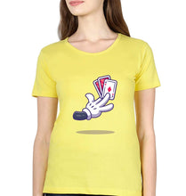 Load image into Gallery viewer, Poker T-Shirt for Women-Yellow-Ektarfa.online
