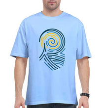 Load image into Gallery viewer, Vincent van Gogh Oversized T-Shirt for Men-Baby Blue-Ektarfa.online

