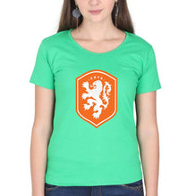 Load image into Gallery viewer, Netherlands Football T-Shirt for Women-flag green-Ektarfa.online
