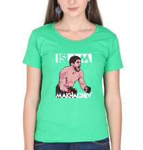 Load image into Gallery viewer, Islam Makhachev T-Shirt for Women-flag green-Ektarfa.online
